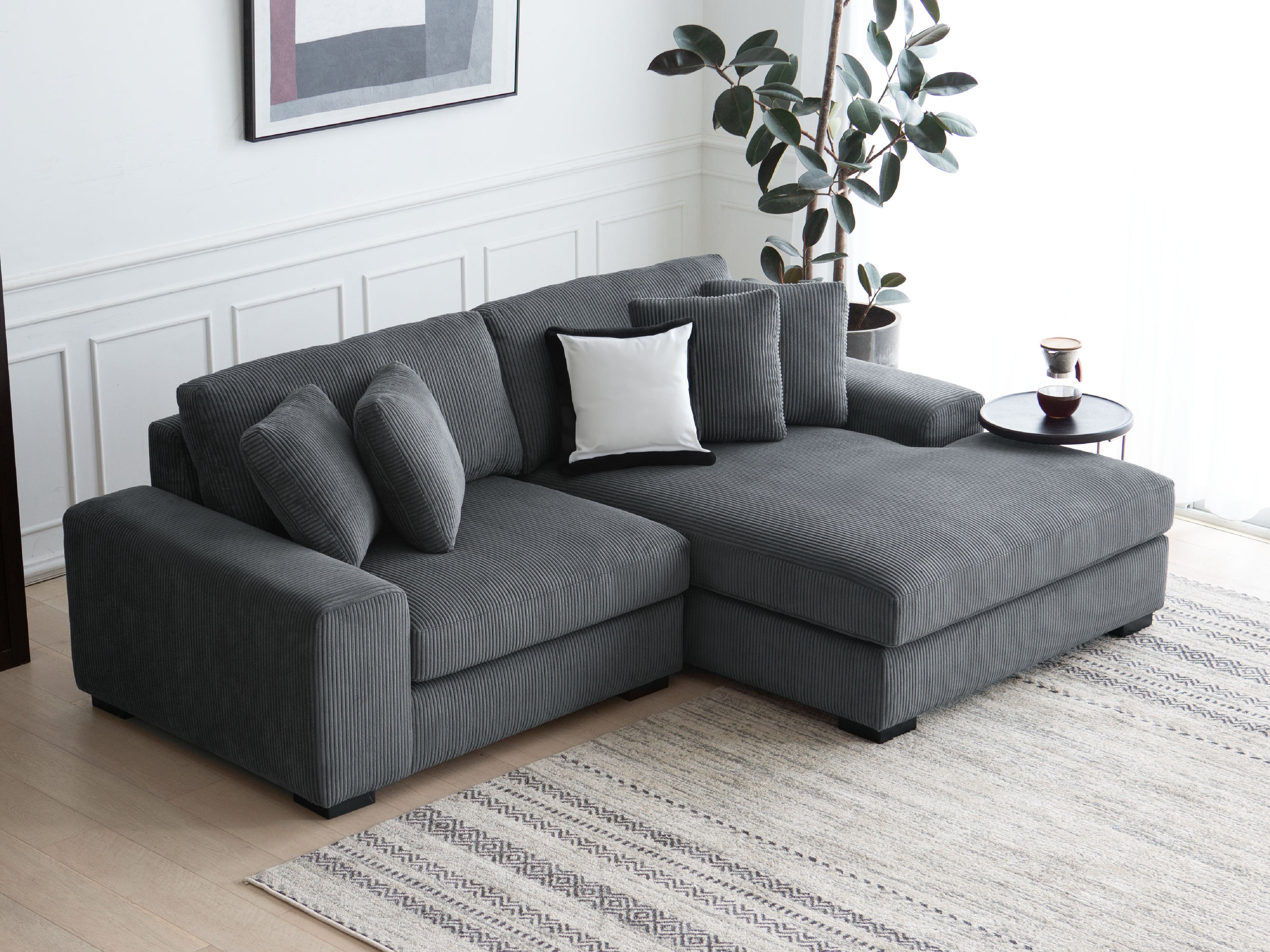 Hyper Corduroy Sectional Sofa