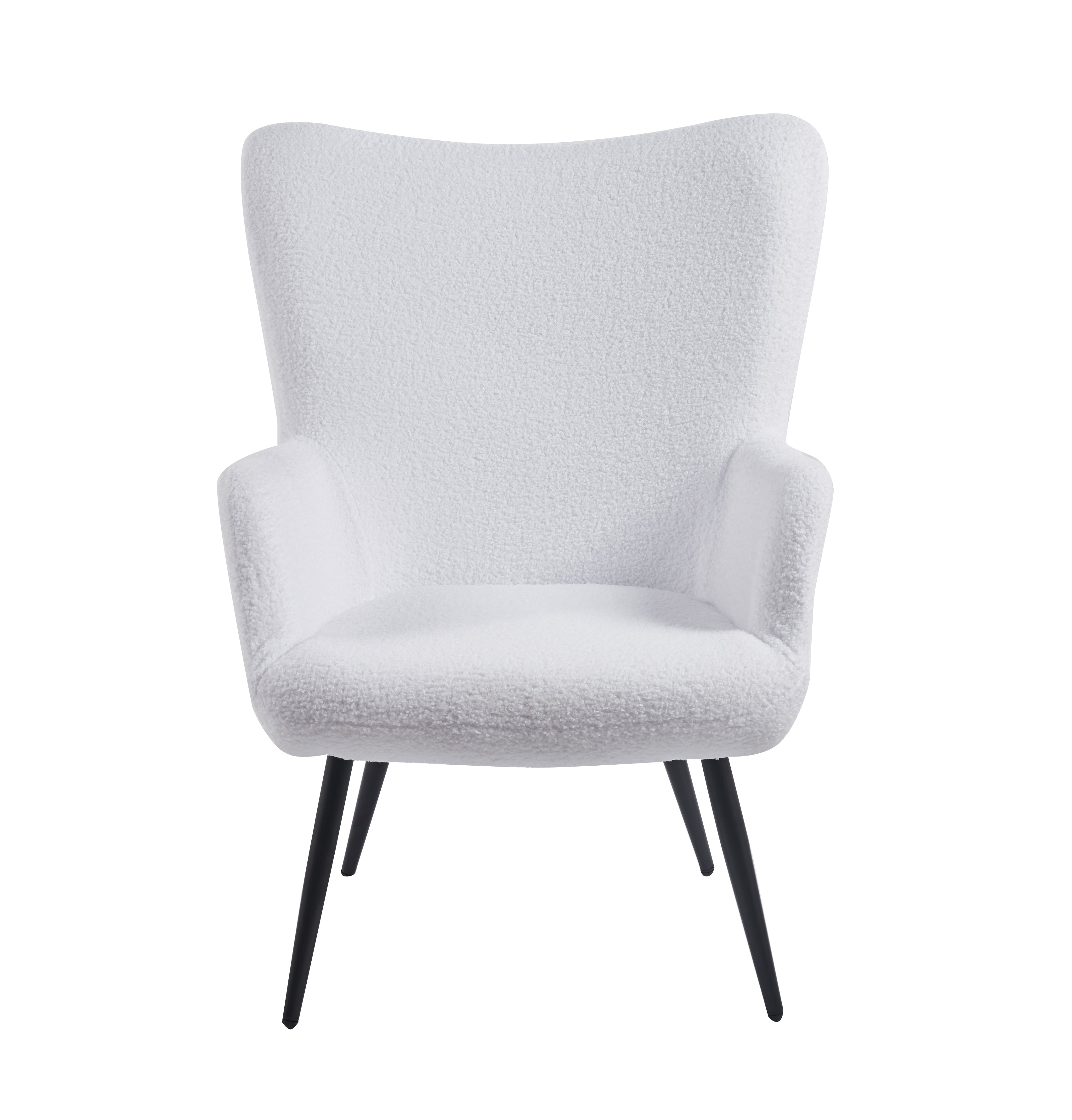 Lily Sherpa Upholstered Accent Chair with Teddy Fabric