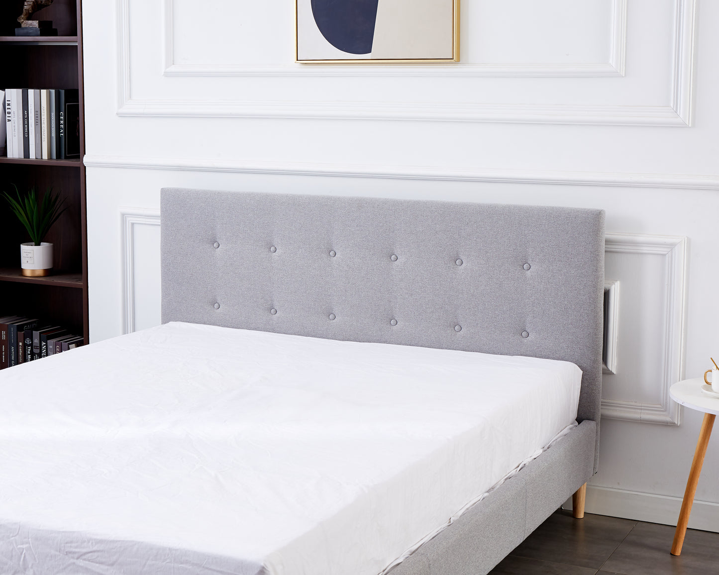 Creme Tufted Upholstered Bed Frame