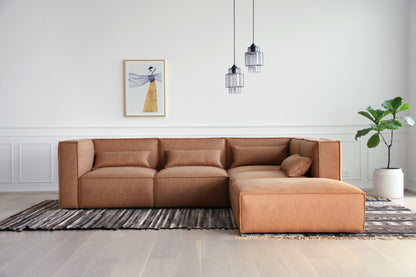 Mingle Brown Modular Sofa (4 Pieces)