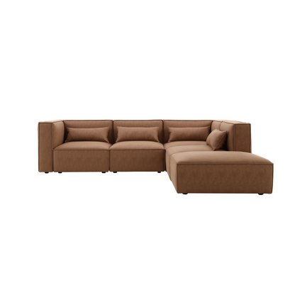 Mingle Brown Modular Sofa (4 Pieces)