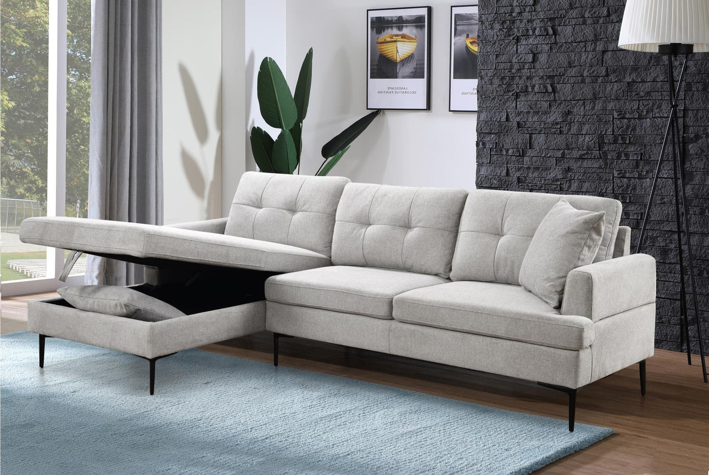 Kinsey Interchangeble Sectional Sofa with Storage