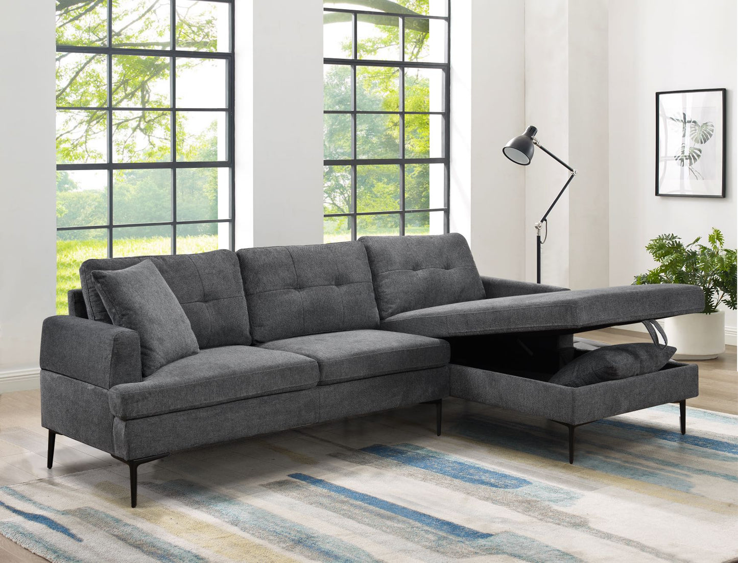 Kinsey Interchangeble Sectional Sofa with Storage