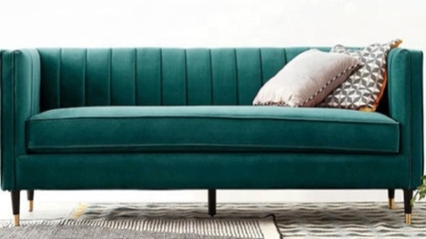 Everly Luxury Green Velvet Sofa